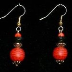 Bead Dangles - Red Check