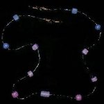 Multi-check purple eyeglass holder_necklace