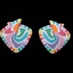 Foldover Earring - Summer Brite Swirl